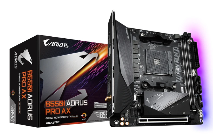 GIGABYTE B550I AORUS PRO AX płyta główna AMD B550 Socket AM4 mini ITX
