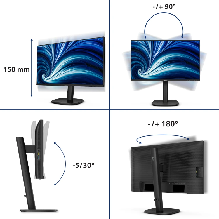 Philips 3000 series 24B2N3200J/00 monitor komputerowy 60,5 cm (23.8") 1920 x 1080 px Full HD LCD Cza