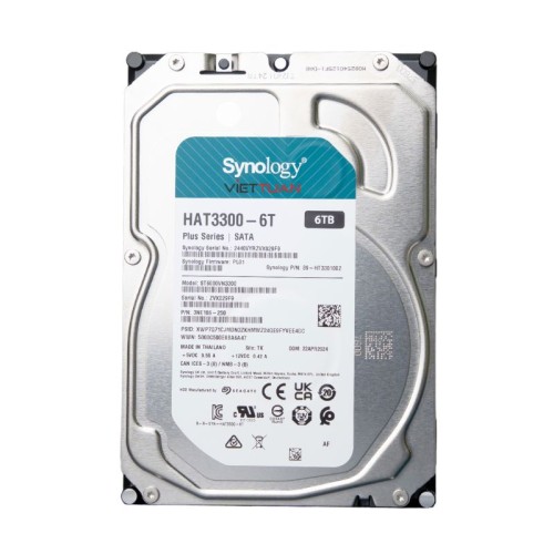 Synology HDD HAT3300-6T 6TB SATA HDD Plus Series