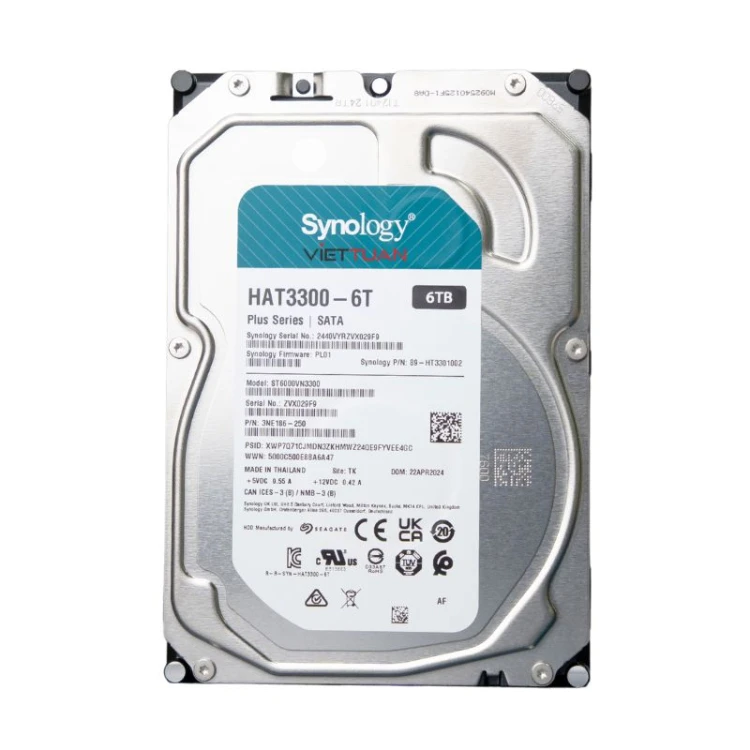 Synology HDD HAT3300-6T 6TB SATA HDD Plus Series
