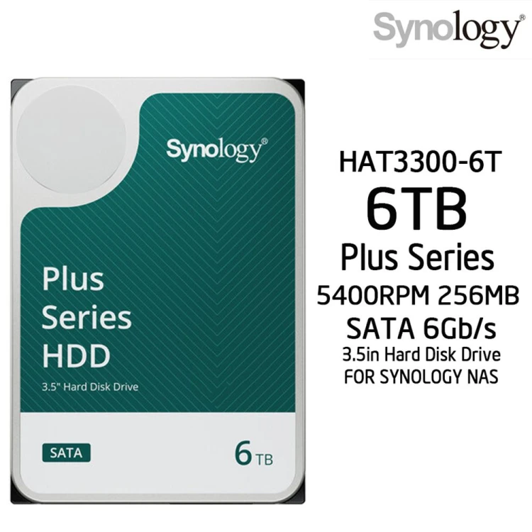Synology HDD HAT3300-6T 6TB SATA HDD Plus Series