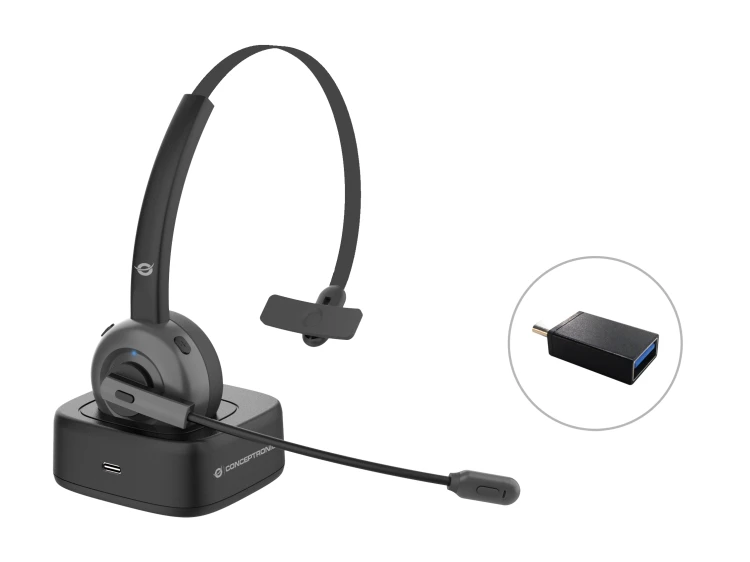 Conceptronic POLONA03BD słuchawki/zestaw słuchawkowy Bezprzewodowy Opaska na głowę Biuro/centrum
