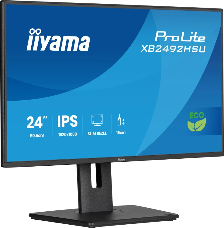 iiyama ProLite XB2492HSU-B1 monitor komputerowy 60,5 cm (23.8") 1920 x 1080 px Full HD LED Czarny