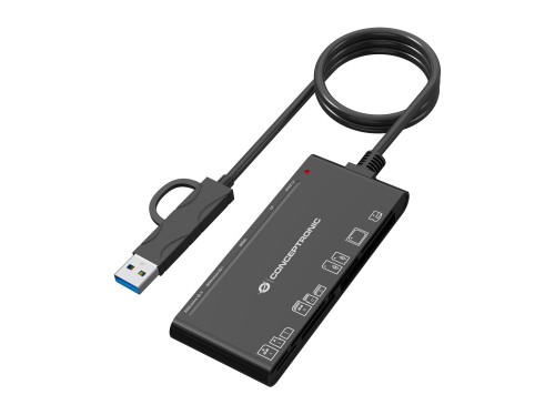 Conceptronic BIAN10B czytnik kart USB 3.2 Gen 1 (3.1 Gen 1) Type-A/Type-C Czarny