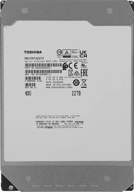 22TB Toshiba MG Series MG10SFA22TE 7200RPM 512MB ent.