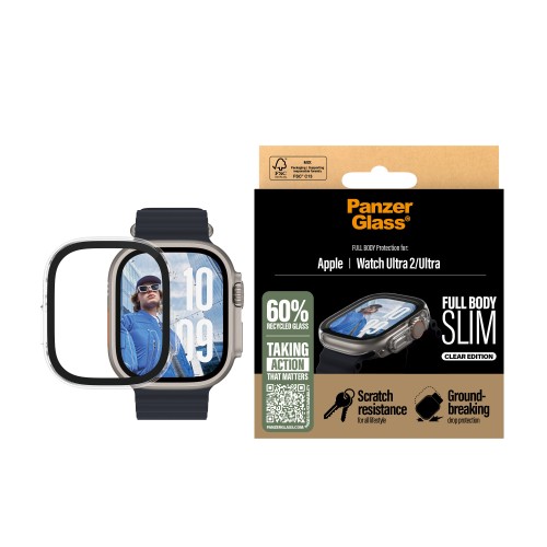 PanzerGlass ® Case Full Body Slim Transparent Apple Watch Ultra 4 | Ultra 3 | Ultra 2 | Ultra | 49m