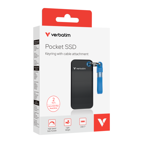 Dysk zewnętrzny SSD Verbatim Pocket SSD 2TB USB 3.2 Gen 2 (32195)
