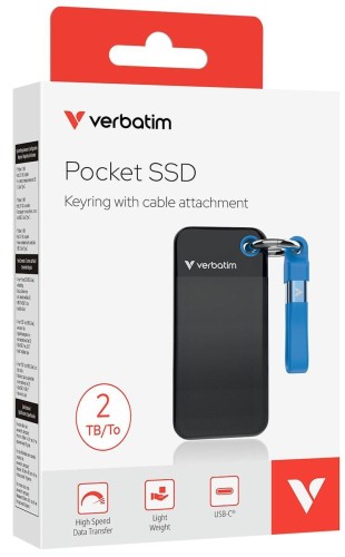 Dysk zewnętrzny SSD Verbatim Pocket SSD 2TB USB 3.2 Gen 2 (32195)